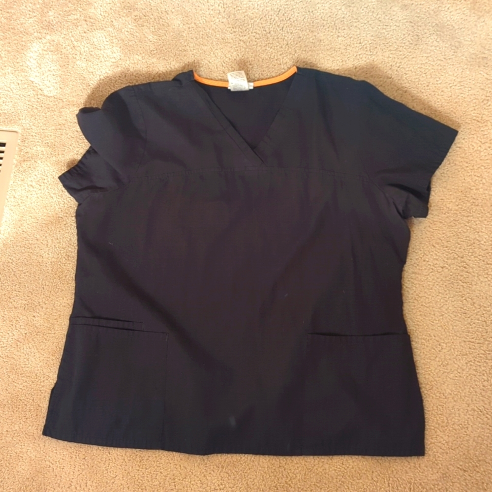 Scrubstar Black Scrub Top